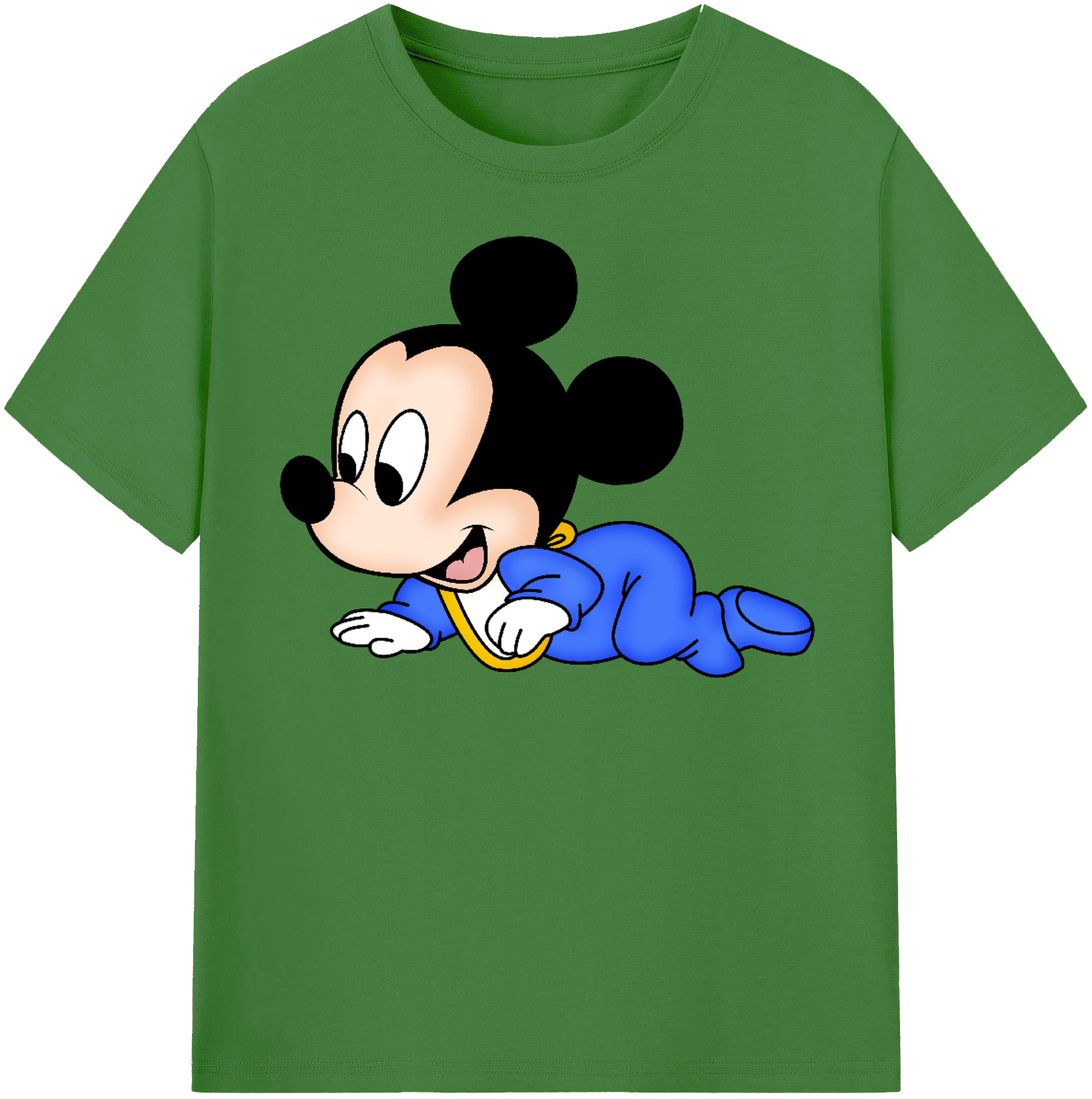 （画像用） ミッキーマウス Mickey Mouse レディースカジュアルプリントTシャツ（綿100％）
